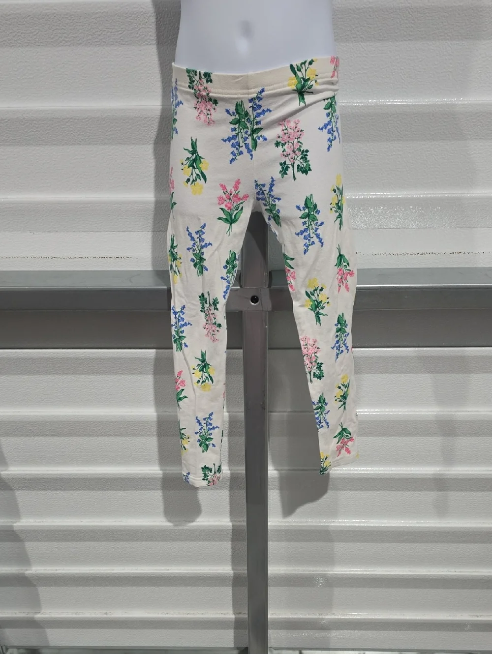 Carter's White Floral Print Girls' Leggings Size 6